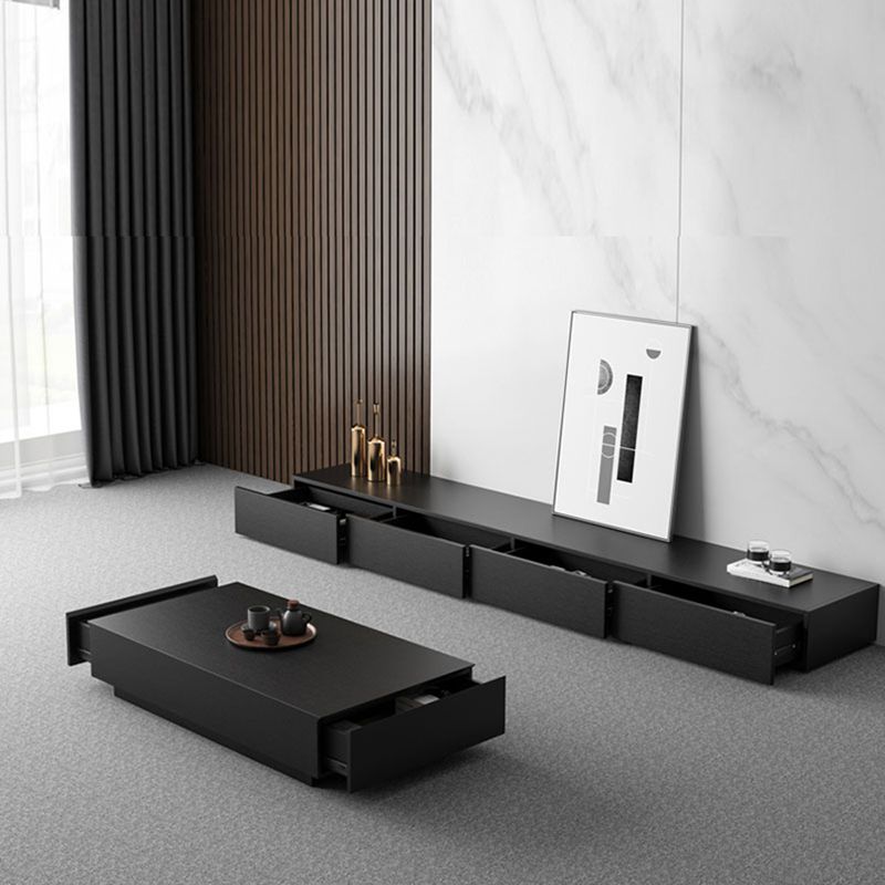 Wooden Media Console Contemporary TV Media Console with Drawers Clearhalo 'furn' 'furn_tv_stands_entertainment_centers' 'Furniture' 'Living Room Furniture' 'TV Stands & Entertainment Centers' 'TV Stands & Media Storage Furniture' 'tv_stands_entertainment_centers' 1200x1200_621cbe66-0ba0-4451-81f9-259bf20a20e4