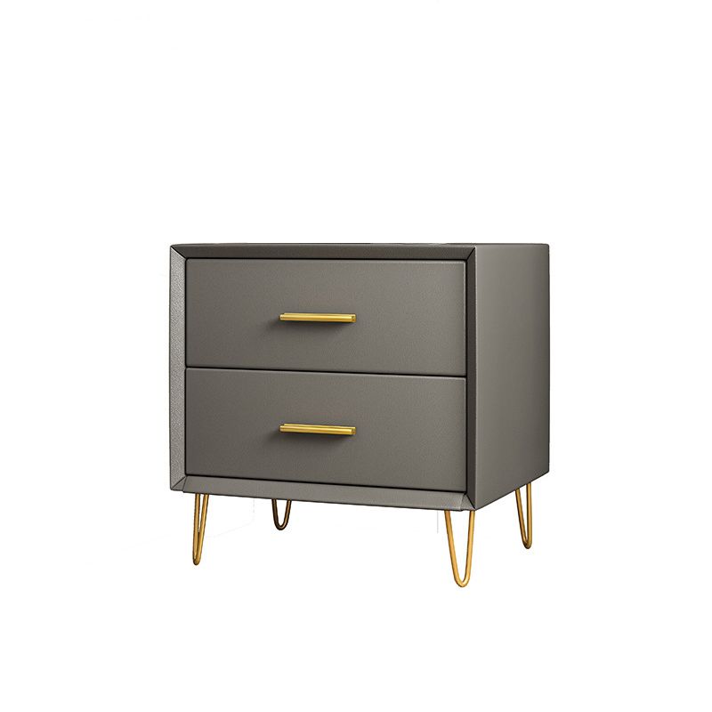 Comodino in legno 18,5 "/19.2" alto 2 - comodino di cassetti in bianco / blu / grigio