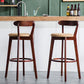 Low Back Dining Stools Industrial Armless Bar Stools with Wood Base