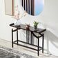 Vaste houten rechthoekige console tabel 31,5-inch hoge accenttafel met plank