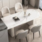 Modern Dining Table Sintered Stone Dining Table with Double Pedestal for Dining Room Clearhalo ' dining_table' 'Dining Tables & Seating' 'Dining Tables' 'furn' 'furn_dining_table' 'Furniture' 'furniture_dining_table' 'Kitchen & Dining Furniture' 'kitchen&dining_furn' 'kitchen' 'kitchen_dining_table' 1200x1200_621fb405-11bc-41f8-a560-2f89d37e45e1