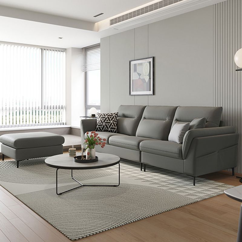 35.4 "W eigentijdse sectionals faux lederen sectionele bankset