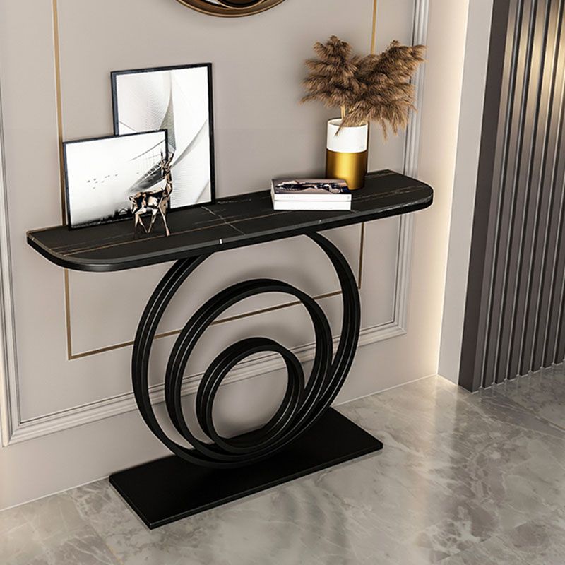 Mesa de consola de glamour de 31.5 pulgadas de acento de altura con 1 estante