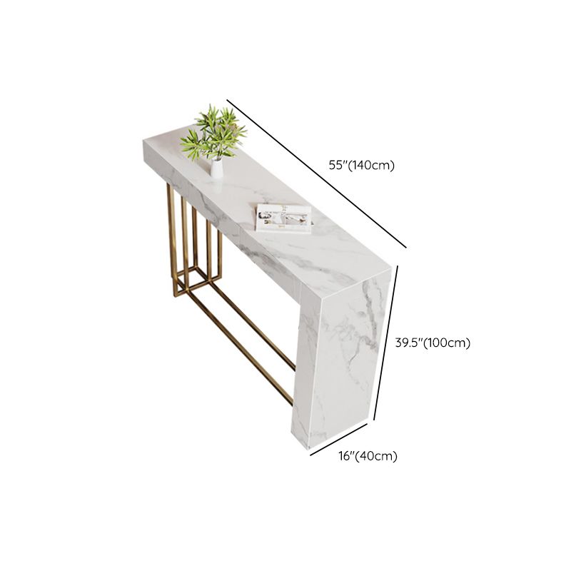 1/2/3 Pieces Glam Rectangle Sintered Stone Bar Table with High Stools