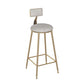 Scandinavian Bar and Counter Stool Low Back Stool with 4 Legs in Gold Clearhalo 'Bar Furniture' 'Bar Stools' 'bar_stools' 'furn' 'furn_bar_stools' 'Furniture' 'furniture_bar_stools' 'Kitchen & Dining Furniture' 1200x1200_6222e7d1-fdba-4c33-aec7-401c2172663d