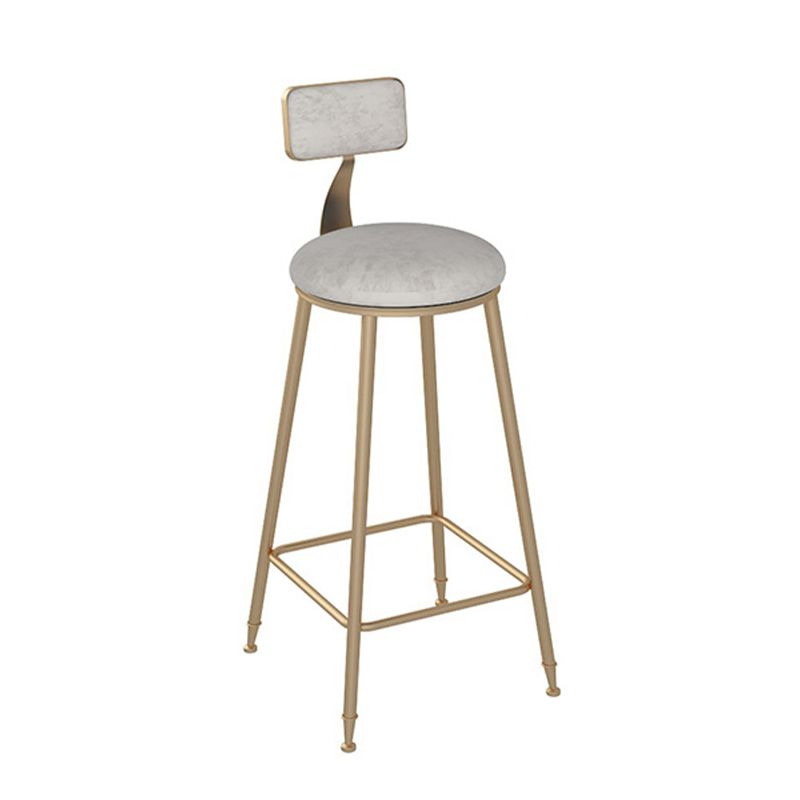 Scandinavian Bar and Counter Stool Low Back Stool with 4 Legs in Gold Clearhalo 'Bar Furniture' 'Bar Stools' 'bar_stools' 'furn' 'furn_bar_stools' 'Furniture' 'furniture_bar_stools' 'Kitchen & Dining Furniture' 1200x1200_6222e7d1-fdba-4c33-aec7-401c2172663d