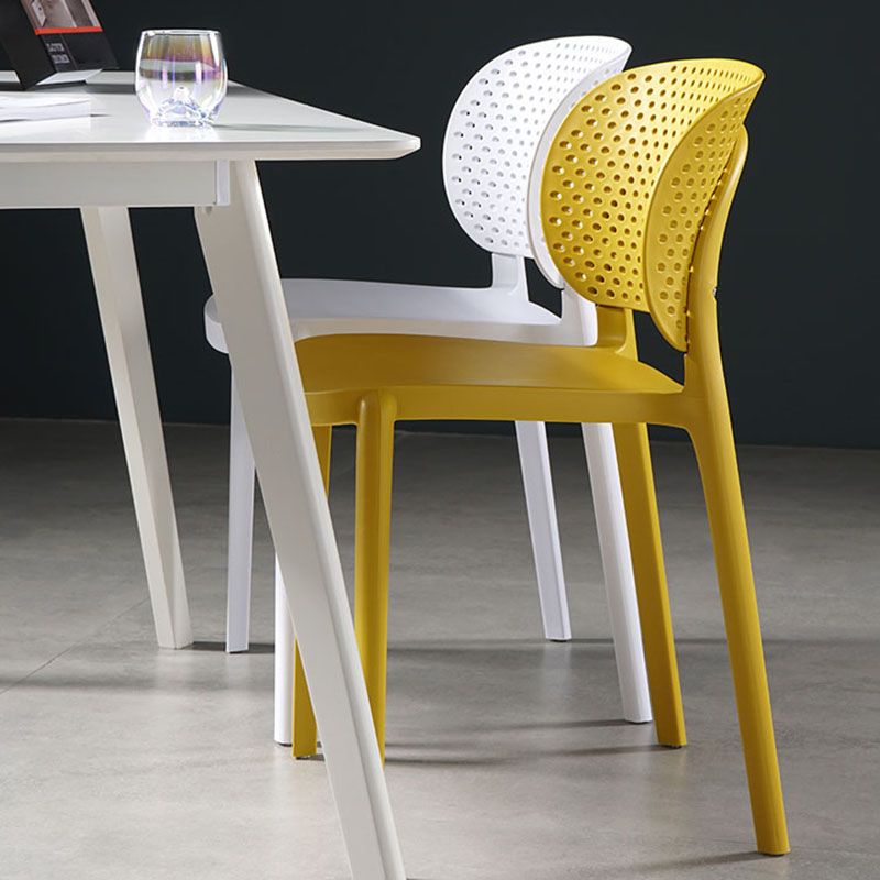 Contemporary Open Back Chairs Dining Armless Side Chairs with Plastic Legs Clearhalo ' kitchen&dining_furn' 'Dining Chairs' 'Dining Tables & Seating' 'dining_chair' 'furn' 'furn_dining_chair' 'Furniture' 'furniture_dining_chair' 'Kitchen & Dining Furniture' 'kitchen' 1200x1200_62248cd8-fc18-43dc-be38-c00593abe971