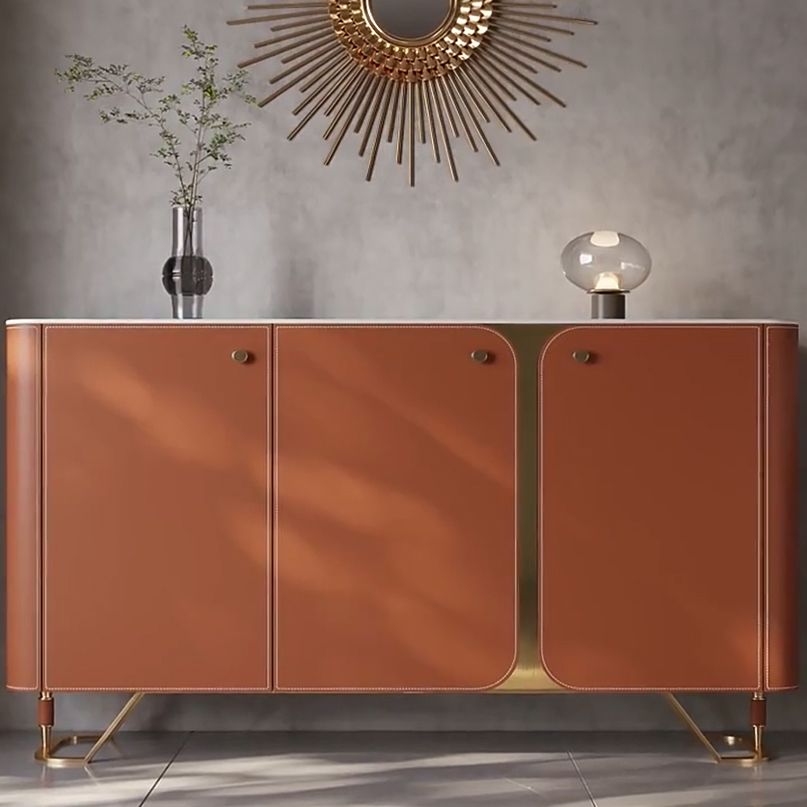 3-Door Sideboard Buffet Contemporary Dining Server for Dining Room Clearhalo 'buffet_sideboard' 'Buffets & Sideboards' 'furn' 'furn_buffet_sideboard' 'Furniture' 'Kitchen & Dining Furniture' 1200x1200_6224c223-c446-48e7-b71f-91b84d4b1906