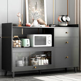 Modern Solid Wood Sideboard Table 1-Drawer Sideboard in Gray Clearhalo 'buffet_sideboard' 'Buffets & Sideboards' 'furn' 'furn_buffet_sideboard' 'Furniture' 'furniture_buffet_sideboard' 'Kitchen & Dining Furniture' 1200x1200_6225dc64-4a51-4e38-a8fd-83b5a28715fe