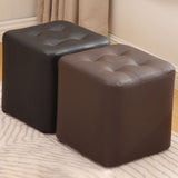 Mid-Century Modern Pouf Ottoman PU Leather Upholstered Tufted Solid Color Square Ottoman Clearhalo 'furn' 'furn_ottomans_poufs' 'Furniture' 'Living Room Furniture' 'Ottomans & Poufs' 'ottomans_poufs' 1200x1200_6226621f-8e2e-4e02-8c5a-8ff3d083cbca
