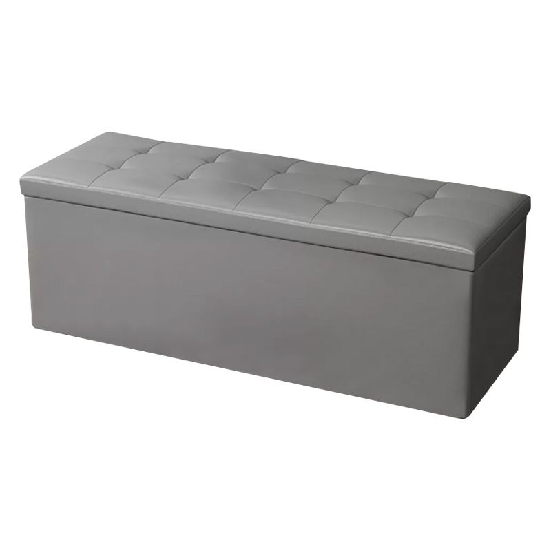 15.7" W 15.7" H Modern Seating Bench Faux Leather Bench with Flip Top Clearhalo 'Benches' 'Chairs & Seating' 'furn' 'furn_benches' 'Furniture' 'Living Room Furniture' 1200x1200_62268b08-8680-43c4-83e6-dd085cbadc0c