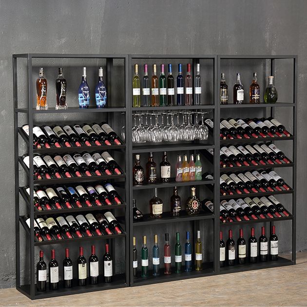 Industrial Floor Wine Shelf Metal Wine Glass Stemware Rack Holder 13.78" Wide Clearhalo 'furn' 'furn_wine_racks' 'Furniture' 'Kitchen & Dining Furniture' 'Wine Racks' 'wine_racks' 1200x1200_622770b0-c6a9-4f93-bbdb-663ee93fc284