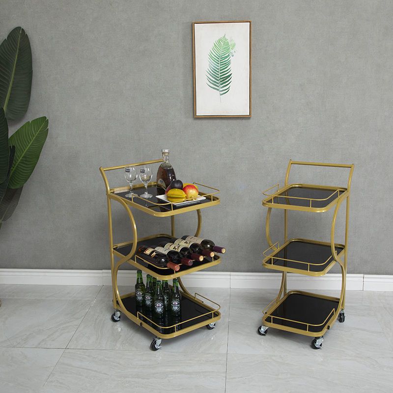 33.07" High Modern Style Prep Table Rolling Metal Prep Table for Kitchen