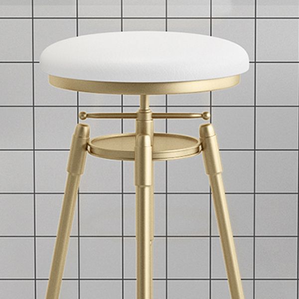 Glam Rotatable Liftable Counter Stool Iron Cashier Bar Stool with Cushion and Pedal Clearhalo 'Bar Furniture' 'Bar Stools' 'bar_stools' 'furn' 'furn_bar_stools' 'Furniture' 'furniture_bar_stools' 'Kitchen & Dining Furniture' 1200x1200_6229138a-ecef-4fef-8802-5ae805c55ee2