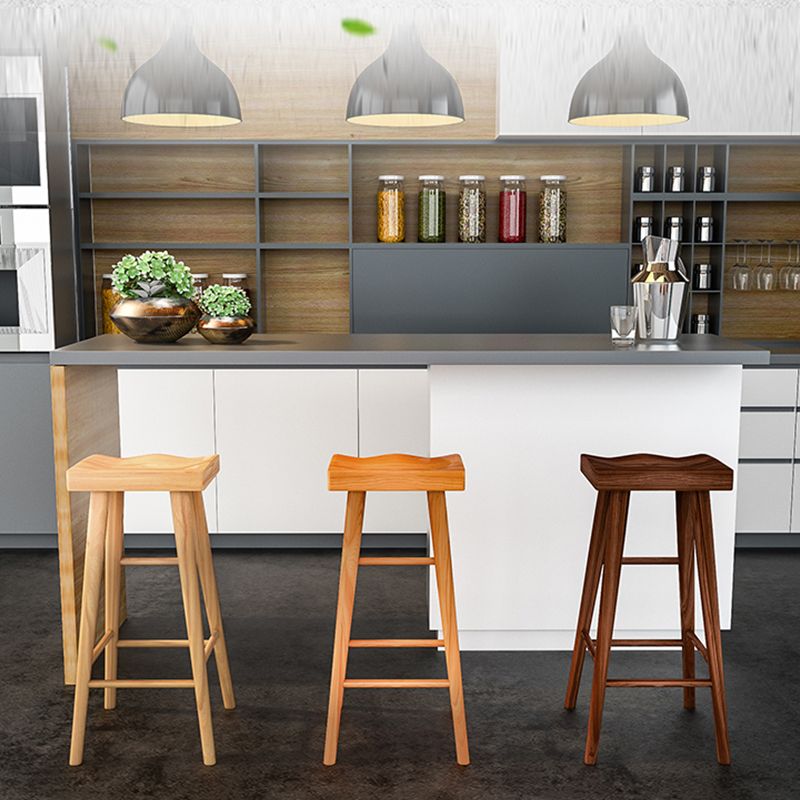 Contemporary Counter Bar Stool Backless Contoured Seat Wood Bar Stool with Footrest Clearhalo 'Bar Furniture' 'Bar Stools' 'bar_stools' 'furn' 'furn_bar_stools' 'furniture_bar_stools' 'Kitchen & Dining Furniture' 'kitchen&dining_furn' 'kitchen' 'kitchen_furn' Furniture' 1200x1200_622973be-694a-4122-9fc1-4c7aba546026
