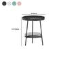 Mid-Century Metal Round Tray Top Side Table 21.6-inch 3 Legs End Table with Shelf