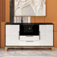 2-Door Sideboard Cabinet with Drawers Glam Buffet Sideboard for Home