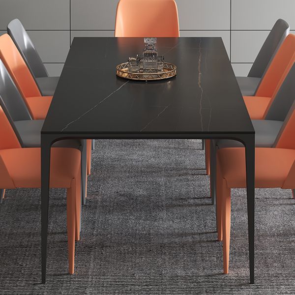 Contemporary Rectangle Standard Dining Table Sintered Stone Top Dining Table with 4 Legs Base Clearhalo ' dining_table' 'Dining Tables & Seating' 'Dining Tables' 'Furniture' 'furniture_dining_table' 'Kitchen & Dining Furniture' 'kitchen&dining_furn' 'kitchen' 'kitchen_dining_table' 1200x1200_622f74db-eb39-4d66-ab66-3b1b7aba9052