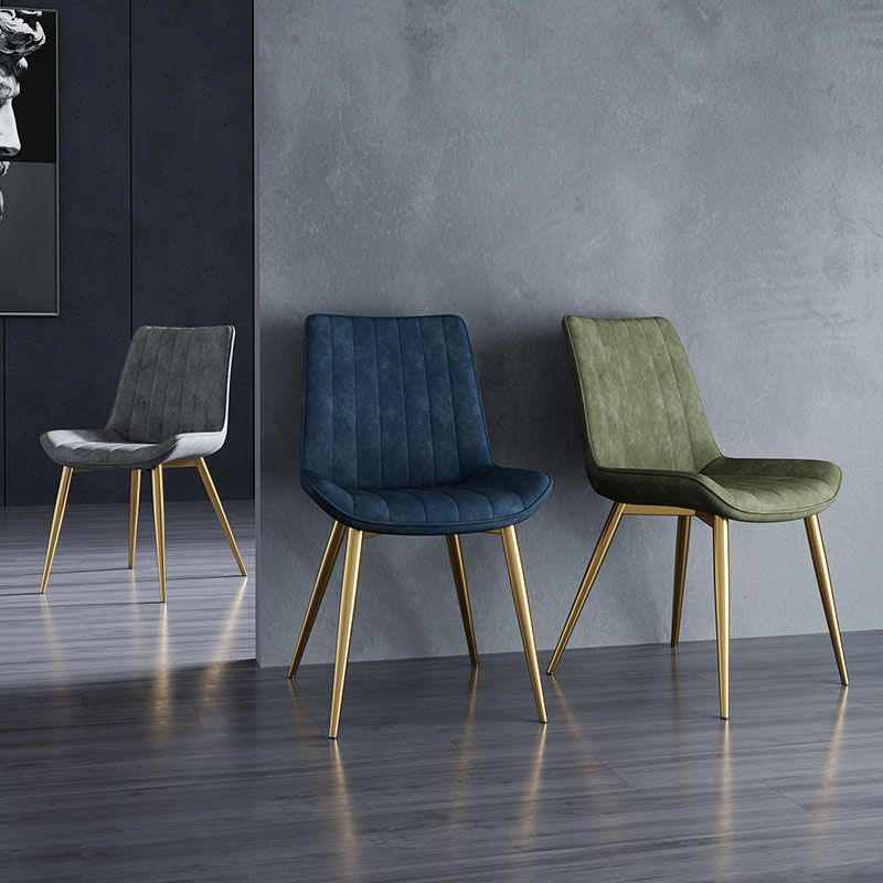 Scandinavian Metal Indoor-Outdoor Dining Chairs Parsons Chair with Metal Legs Clearhalo ' kitchen&dining_furn' 'Dining Chairs' 'Dining Tables & Seating' 'dining_chair' 'furn' 'furn_dining_chair' 'Furniture' 'furniture_dining_chair' 'Kitchen & Dining Furniture' 'kitchen' 1200x1200_623107e9-372a-4e31-8bbc-6f0422218c57