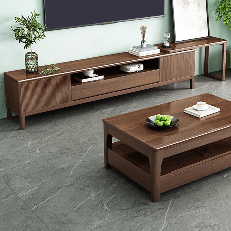 Supporto TV moderno in legno Supporto TV regolabile con gambe per soggiorno