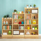Modern Standard Bookcase Wooden Closed Back Bookshelf with Shelves
