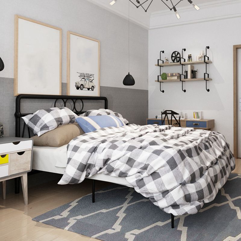 43.3" Tall Bed with Headboard Low Profile Bed with Metal Legs Clearhalo 'Bedroom Furniture' 'Beds' 'furn' 'furn_beds' 'Furniture' 1200x1200_6234a880-c8a4-4d27-a421-894b6812eae9