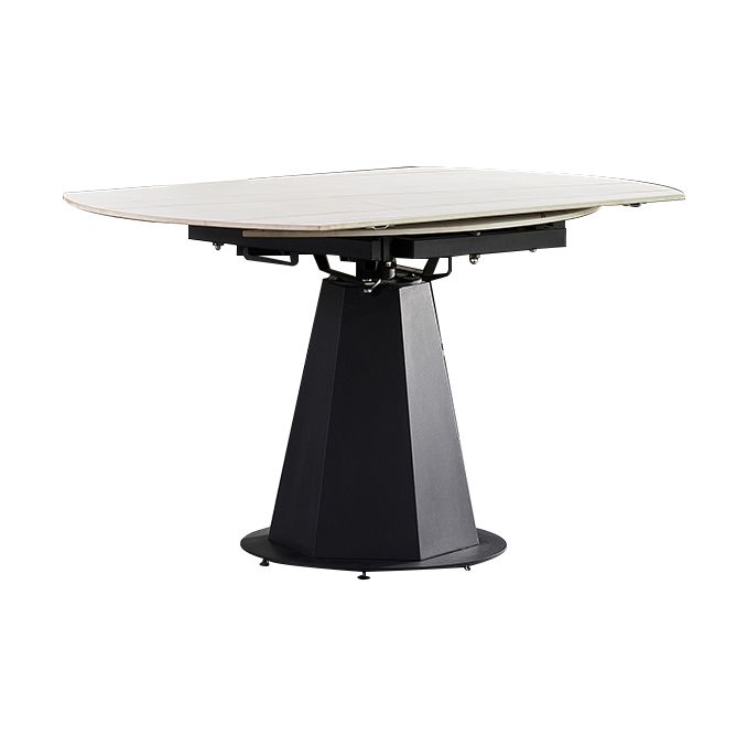 Modern 1/3/4/5/7 Pieces White Dining Table Set with Sintered Stone Top Round Dinette Set Clearhalo 'Dining Room Sets' 'Dining Tables & Seating' 'dining_room_set' 'furn' 'furn_dining_room_set' 'Furniture' 'furniture_dining_room_set' 'Kitchen & Dining Furniture' 'kitchen&dining_furn' 'kitchen' 1200x1200_623503c5-6a50-4cb7-86a5-6099f386965e