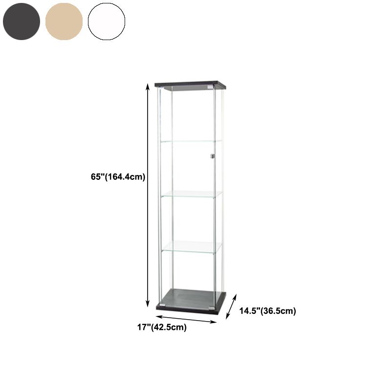 Contemporary Tempered Glass Curio Cabinet Glass Doors Display Cabinet for Bedroom Clearhalo 'Display & China Cabinets' 'display_china_cabinets' 'furn' 'furn_display_china_cabinets' 'Furniture' 'Kitchen & Dining Furniture' 1200x1200_6235772d-cbf0-46f5-bf11-e4b335afee56