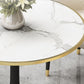 31.5-inch Metal Contemporary Dining Table Round Table for Kitchen Clearhalo ' dining_table' 'Dining Tables & Seating' 'Dining Tables' 'furn' 'furn_dining_table' 'Furniture' 'furniture_dining_table' 'Kitchen & Dining Furniture' 'kitchen&dining_furn' 'kitchen' 'kitchen_dining_table' 1200x1200_62359845-773a-4cf1-920c-6b901457a4ac
