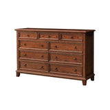 Traditional Dresser Solid Wood Storage Chest Dresser with 9 Drawers