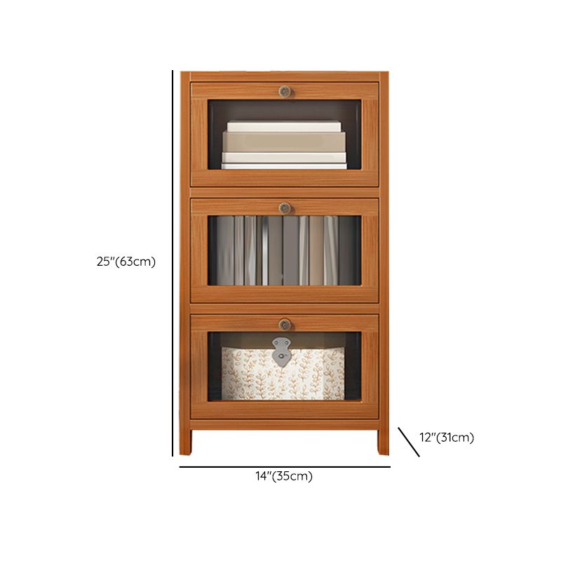 Mid-Century Modern 13.8"W Accent Chest Rectangle Side Cabinet in Brown Clearhalo 'Cabinets & Chests' 'cabinets_chests' 'furn' 'furn_cabinets_chests' 'Furniture' 'Living Room Furniture' 1200x1200_6236dd00-3f20-4b77-9b5f-fad9bf8af0f7