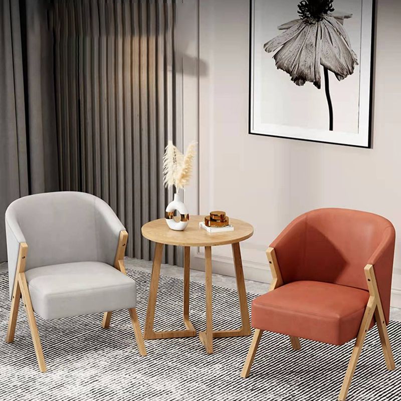 Scandinavian Wooden Accent Armchair Solid Color Arms Included Armchair Clearhalo 'Accent Chairs' 'accent_chairs' 'Chairs & Seating' 'furn' 'furn_accent_chairs' 'Furniture' 'Living Room Furniture' 1200x1200_62370ad8-5e48-4277-8b4a-888063c6a3c2