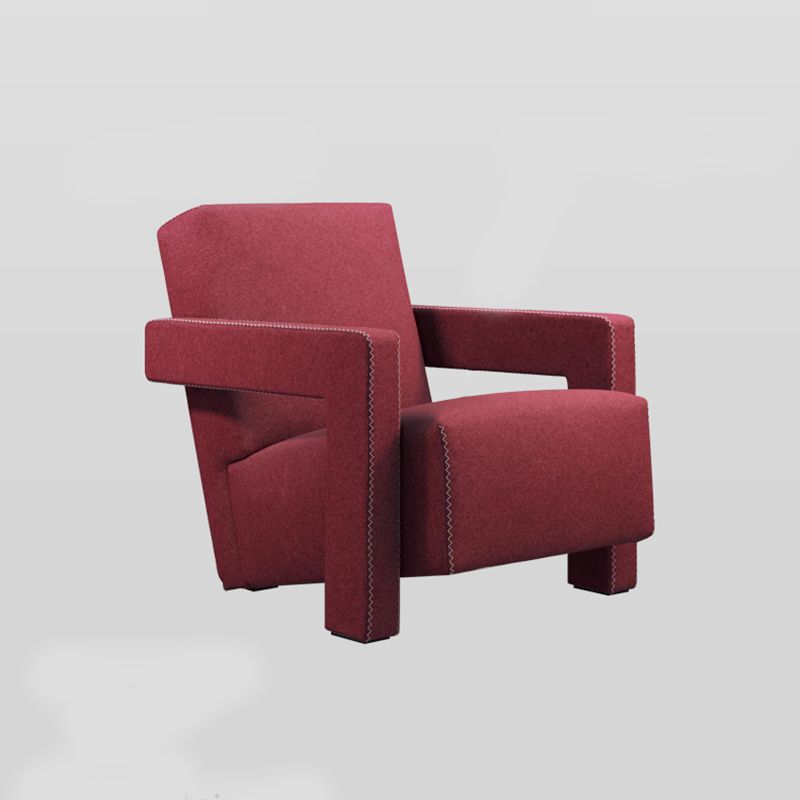 Solid Color Lounge Chair Living Room Square Arms Armchair with Legs Clearhalo 'Accent Chairs' 'accent_chairs' 'Chairs & Seating' 'furn' 'furn_accent_chairs' 'Furniture' 'Living Room Furniture' 1200x1200_6237dbd8-de1b-4f04-b190-154fad712e29