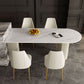 Metal Contemporary Free Form Dining Table Sintered Stone Table for Dining Room and Kitchen Clearhalo ' dining_table' 'Dining Tables & Seating' 'Dining Tables' 'furn' 'furn_dining_table' 'Furniture' 'furniture_dining_table' 'Kitchen & Dining Furniture' 'kitchen&dining_furn' 'kitchen' 'kitchen_dining_table' 1200x1200_62393897-f05c-4cbd-a6d1-3f1d97994be6