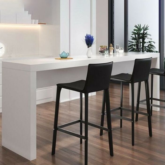 Rectangle Bistro Accent Dining Table White Pub Height Dining Table Clearhalo 'Bar Furniture' 'Bar Tables' 'bar_tables' 'furn' 'furn_bar_tables' 'Furniture' 'Kitchen & Dining Furniture' 1200x1200_623a8f8b-5b2f-4647-a550-48f7038c4184