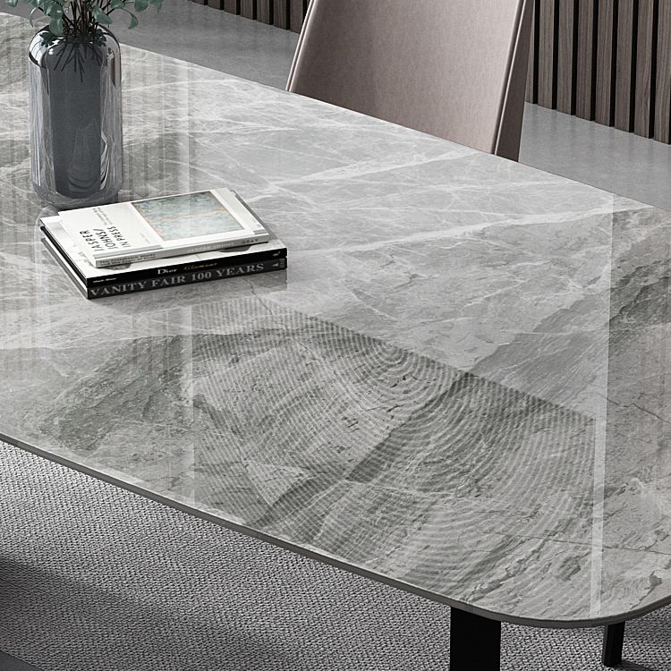 Industrial Gray Sintered Stone Top Dining Table Rectangle Shape Standard Dining Table for Kitchen Clearhalo ' dining_table' 'Dining Tables & Seating' 'Dining Tables' 'furn' 'furn_dining_table' 'Furniture' 'furniture_dining_table' 'Kitchen & Dining Furniture' 'kitchen&dining_furn' 'kitchen' 'kitchen_dining_table' 1200x1200_623c3285-6d41-4fbe-adb3-a8189d852db9