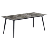 Industrial Sintered Stone Dining Table 4 Legs Carbon Steel Base Rectangle Table for Home Clearhalo ' dining_table' 'Dining Tables & Seating' 'Dining Tables' 'furn' 'furn_dining_table' 'Furniture' 'furniture_dining_table' 'Kitchen & Dining Furniture' 'kitchen&dining_furn' 'kitchen' 'kitchen_dining_table' 1200x1200_623e37be-cce7-48a0-a641-f2467150705a