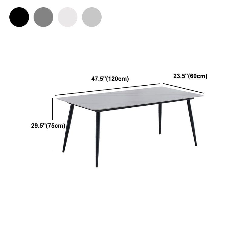 Rectangle Contemporary Table Stone Kitchen Dinner Table with 4 Legs Clearhalo ' dining_table' 'Dining Tables & Seating' 'Dining Tables' 'furn' 'furn_dining_table' 'Furniture' 'furniture_dining_table' 'Kitchen & Dining Furniture' 'kitchen&dining_furn' 'kitchen' 'kitchen_dining_table' 1200x1200_623f2a35-5e85-4f37-bcbd-d0d54a90b1fe