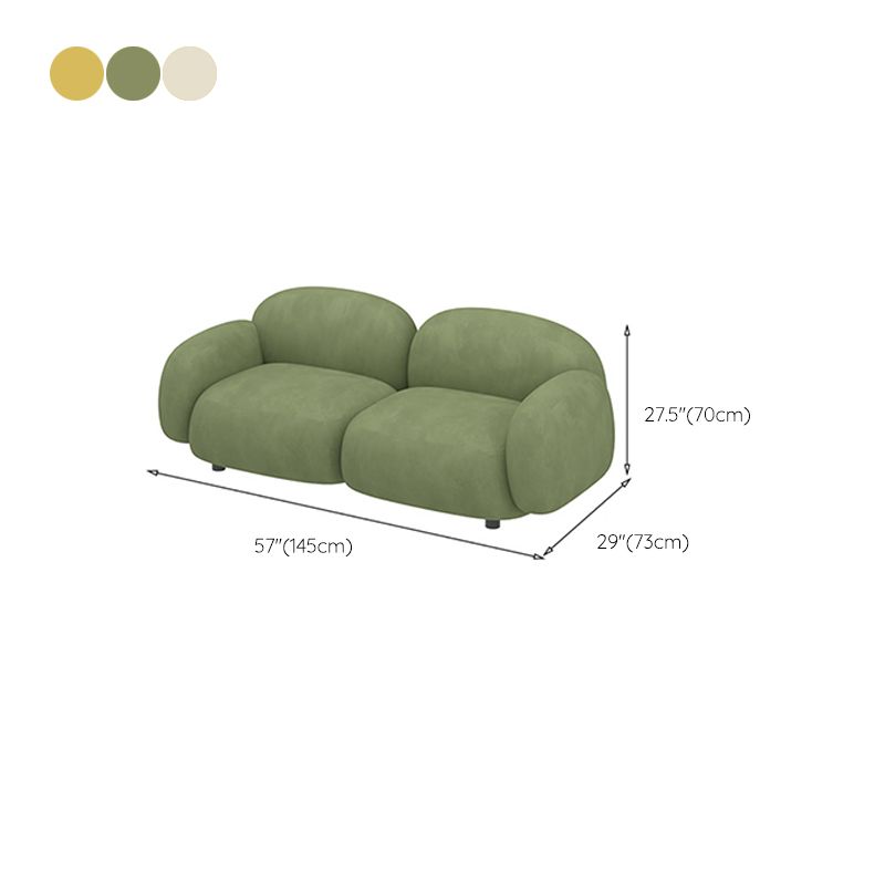 Scandinavian Sofa Fabric Cushions Square Arm Living Room Standard Seating