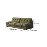 3/4-Sitzer-Modernismus Wildleder-Sofa 30,7 "hoher Armloses Sofa in Grün