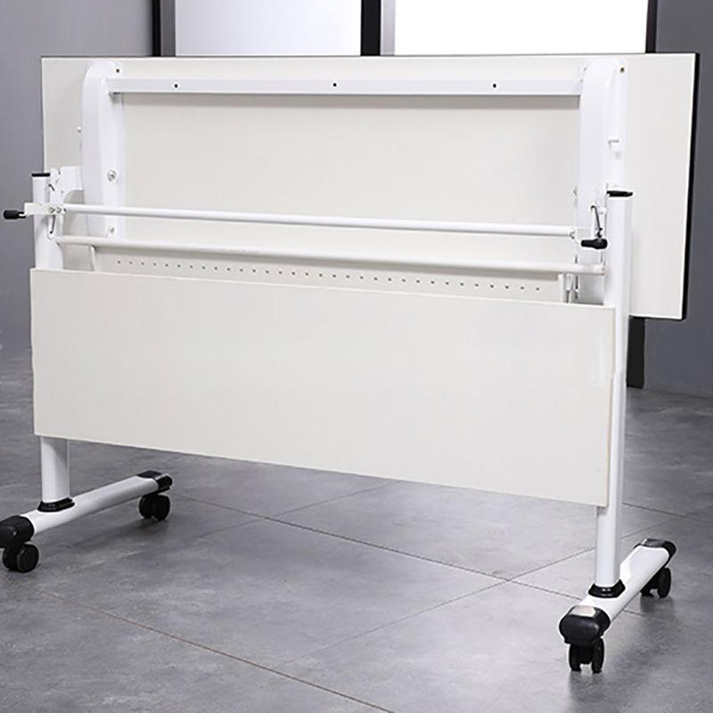 Scrivania rettangolare per ufficio bianco moderno scrivania in legno a forma T