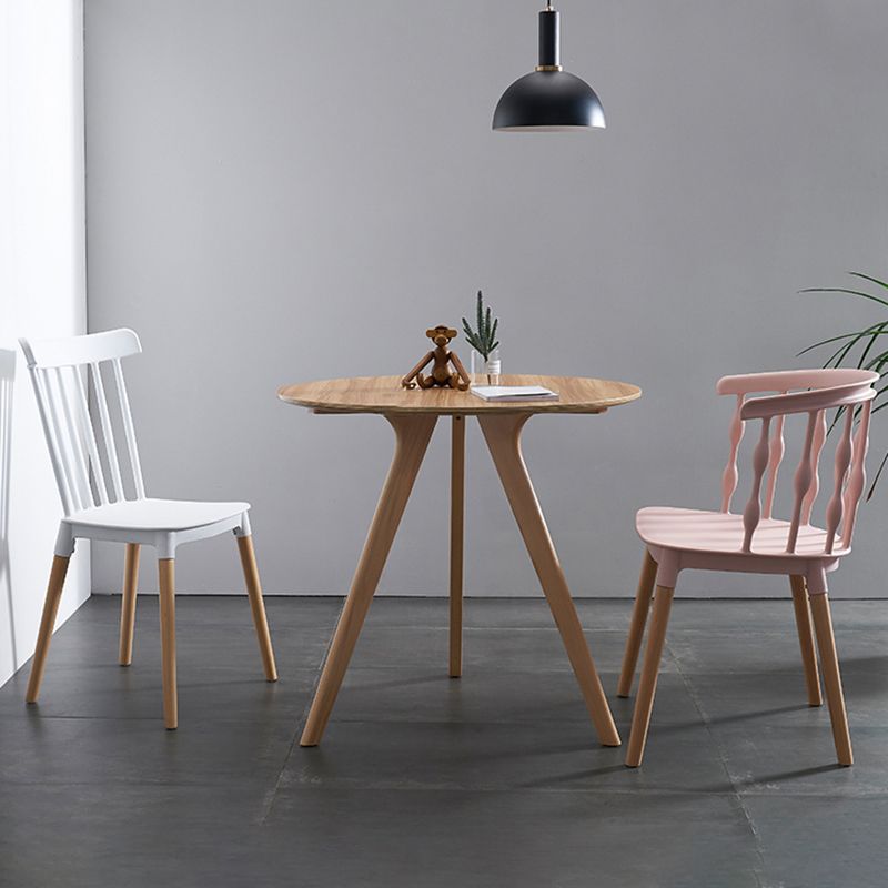 Scandinavian Beech Windsor Back Side Chair Candy Colors Wood Dining Chair (Set of 4) Clearhalo ' kitchen&dining_furn' 'Dining Chairs' 'Dining Tables & Seating' 'dining_chair' 'furn' 'furn_dining_chair' 'Furniture' 'furniture_dining_chair' 'Kitchen & Dining Furniture' 'kitchen' 1200x1200_624354bc-4d61-4f3f-8384-8d2df87682d7