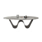 Glam Slate Coffee Cocktail Table Abstract Oval Coffee Table for Living Room