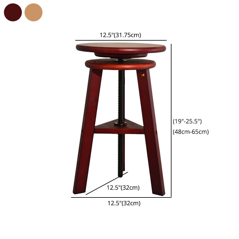 Adjustable Counter Bar Stool Contemporary Armless Wood Bar Stool for Painting Studio Clearhalo 'Bar Furniture' 'Bar Stools' 'bar_stools' 'furn' 'furn_bar_stools' 'furniture_bar_stools' 'Kitchen & Dining Furniture' 'kitchen&dining_furn' 'kitchen' 'kitchen_furn' Furniture' 1200x1200_6246f643-dfe0-4ad8-bfcc-aa242bae550a