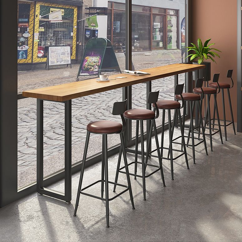 Modern Rectangle Bar Dining Table Wood Bar Height Cocktail Table 42-Inch Top Clearhalo 'Bar Furniture' 'Bar Tables' 'bar_tables' 'furn' 'furn_bar_tables' 'Furniture' 'furniture_bar_tables' 'Kitchen & Dining Furniture' 1200x1200_6247364d-d0d2-4a55-9bc6-0a7022219951