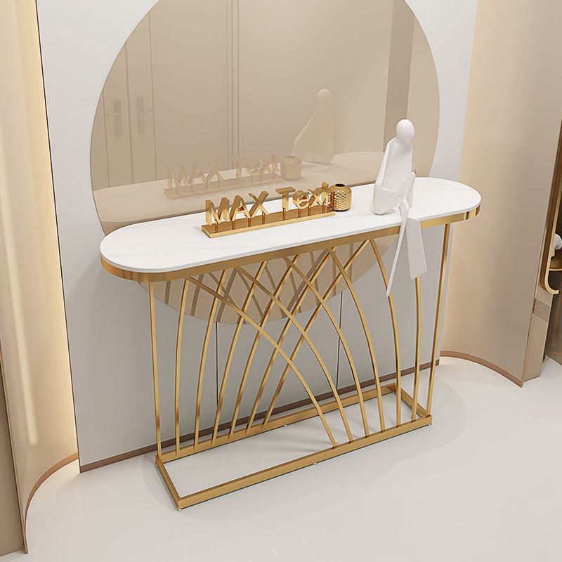 Tavolo da console Hall 31,5 "Tavolo di accento ovale con scaffale