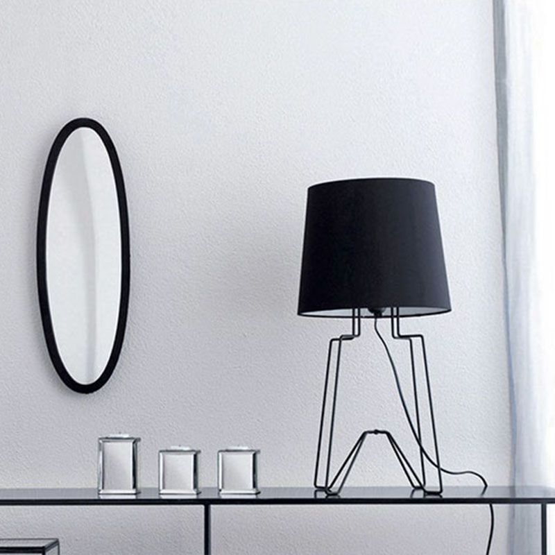 Console TV industriale TV in metallo in metallo nero/nero con scaffali