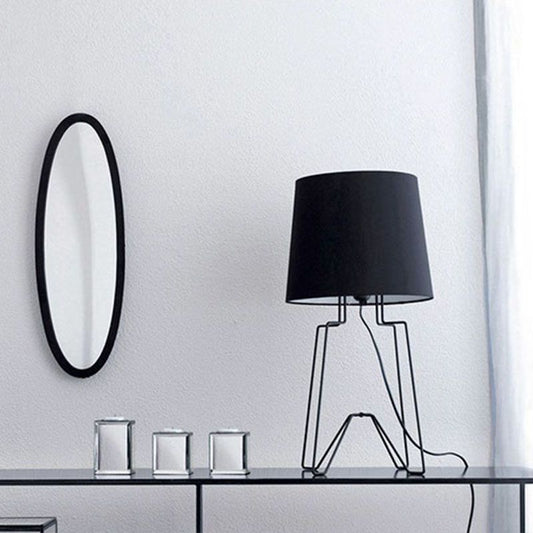 Console TV industriale TV in metallo in metallo nero/nero con scaffali