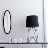 Console TV industriale TV in metallo in metallo nero/nero con scaffali