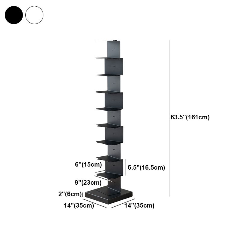 Modern Style Steel Bookshelf Vertical Closed Back Shelf Bookcase for Home Clearhalo 'Bookcases' 'furn' 'furn_bookcases' 'Furniture' 'furniture_bookcases' 'kitchen' 'kitchen_bookcases' 'Living Room Furniture' 'Office Furniture' 1200x1200_624d9b97-a654-45f8-847a-a75379765037